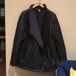 Free People Faux Leather Winter Coat